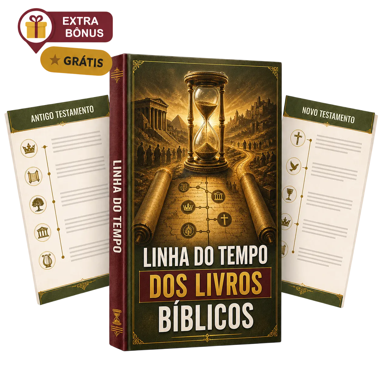 Mockup do Bônus 2 Linha do Tempo dos Livros Bíblicos
